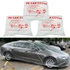 LuliKa 3 Packs Disposable Car Cover Clear Plastic Car Cover