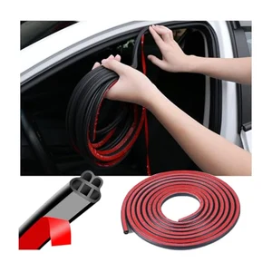 Mandark 5-hole self-adhesive rubber weather strip for car doors and trunks, coiled with cross-section detail