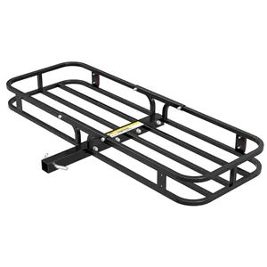 MaxxHaul 70107 hitch cargo carrier with high side rails mounted on a 2-inch receiver
