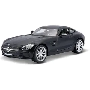 A black 1:24 scale diecast model of a Mercedes-AMG GT sports coupe