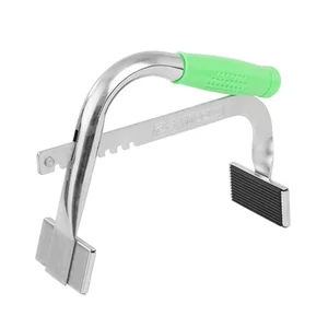 OEMTOOLS battery carrier tool gripping a car battery by its top posts for safe lifting