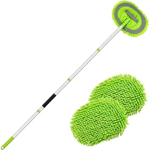 Ordenado 62 inch car wash brush kit with extendable handle and chenille microfiber mop heads