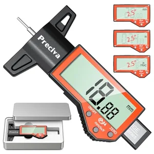Preciva digital tire tread depth gauge with LCD display