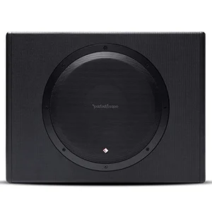 Rockford Fosgate Punch P300-12 amplified 12 inch car subwoofer in enclosure, product photo