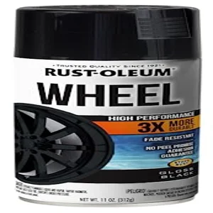 Rust-Oleum High Performance Wheel Spray Paint can, gloss black, 11 oz
