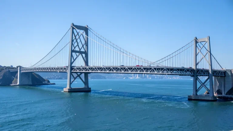 San Francisco-Oakland Bay Bridge double-deck suspension span over the bay