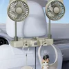 scenein Cute Dual Head Gooseneck Car Cooling Fans for