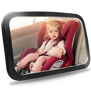 Shynerk baby car mirror with wide crystal-clear view and 360-degree rotation
