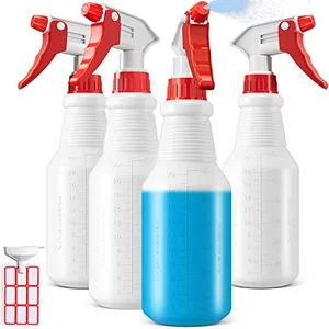 Bealee 4-pack plastic spray bottles for mixing homemade car interior cleaning solutions