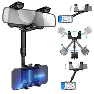 SXhyf universal rotatable retractable rear view mirror phone holder for car
