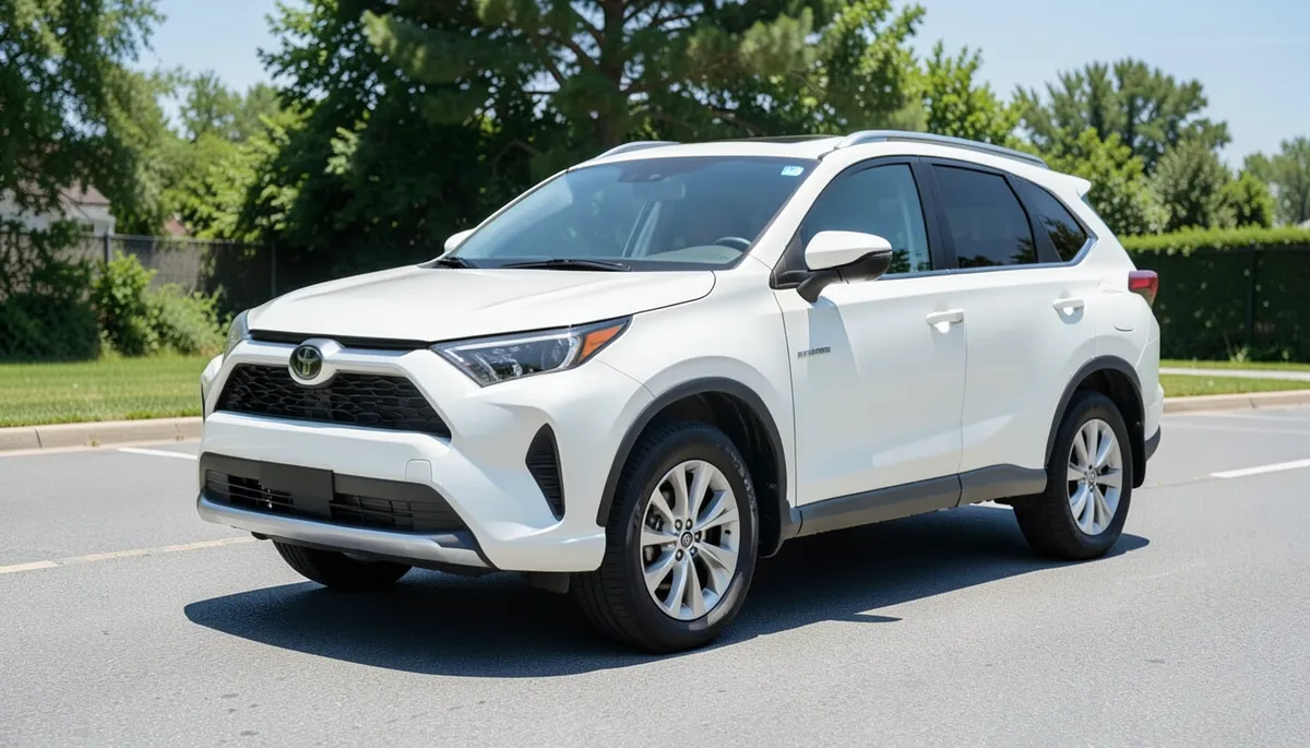 White Toyota RAV4 SUV, the best-selling SUV in America