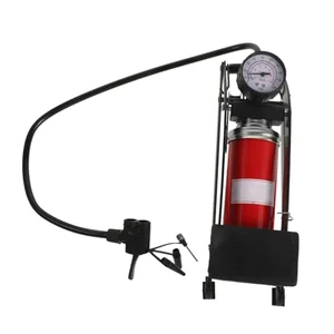 VINTORKY high pressure manual foot pump for car tire inflation with barometer gauge
