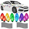 Whaline 49Pcs Christmas Reflective Car Magnets Set 36 Colorful Bulb
