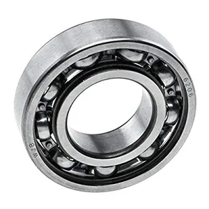 WJB RB6206 rear wheel ball bearing showing steel balls, cage, and inner and outer races