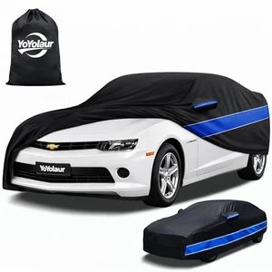 YoYolaur 10-layer waterproof custom-fit car cover for Chevy Camaro with storage bag
