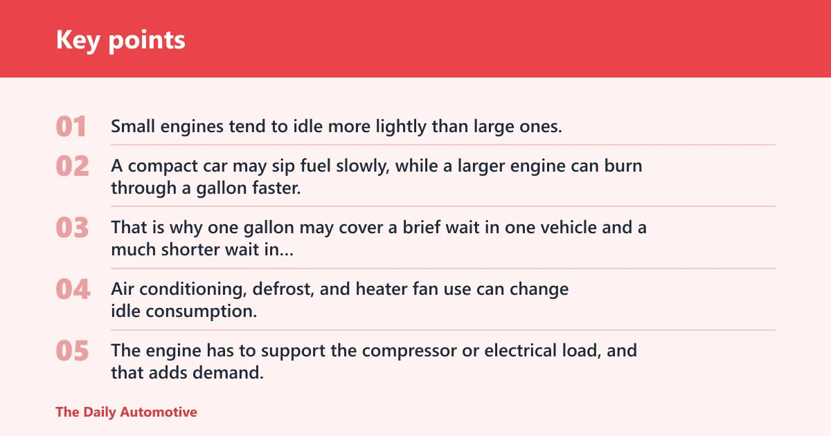 Key points: How much gas does idling use?