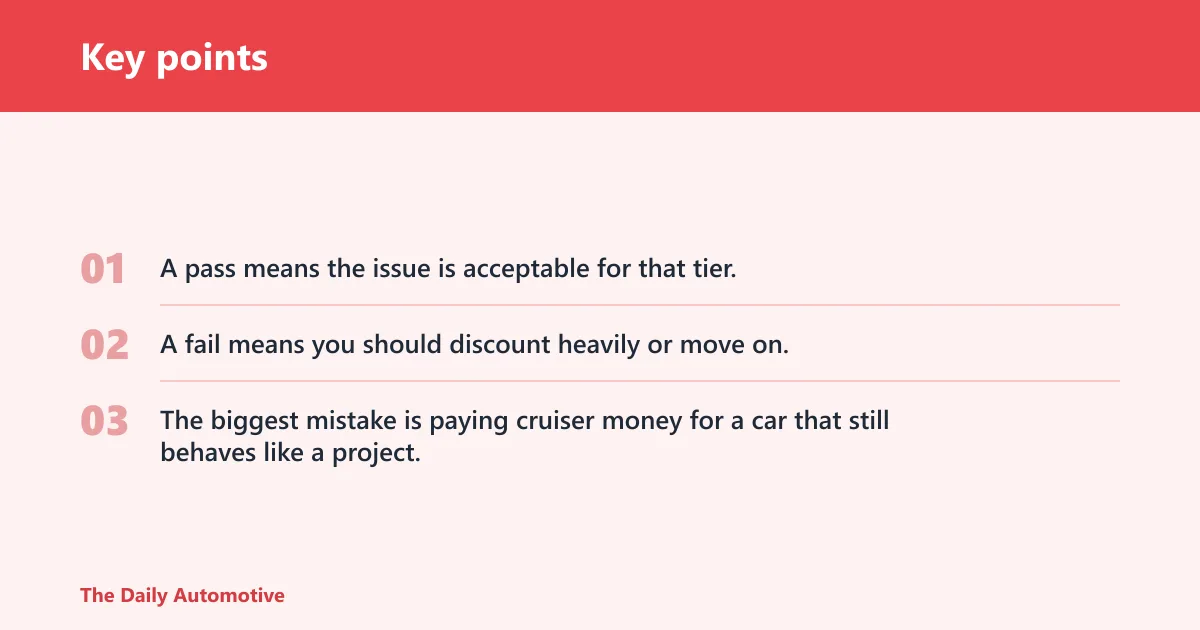 Key points: Monte Carlo lowrider decision matrix