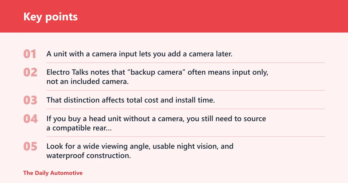 Key points: Can I use a backup camera with any double-DIN radio?
