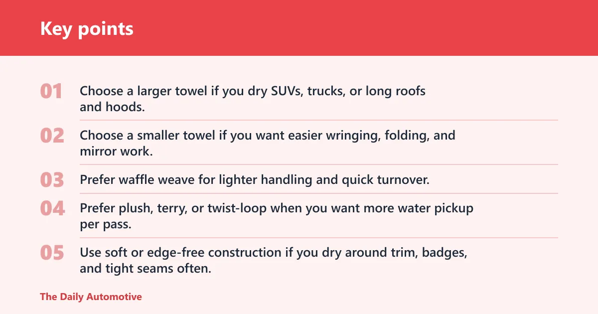 Key points: How do you choose the right drying towel?