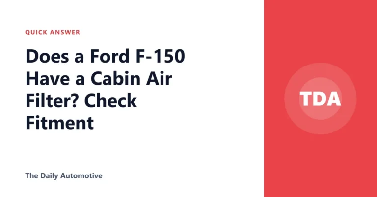 Does a Ford F-150 Have a Cabin Air Filter? Check Fitment