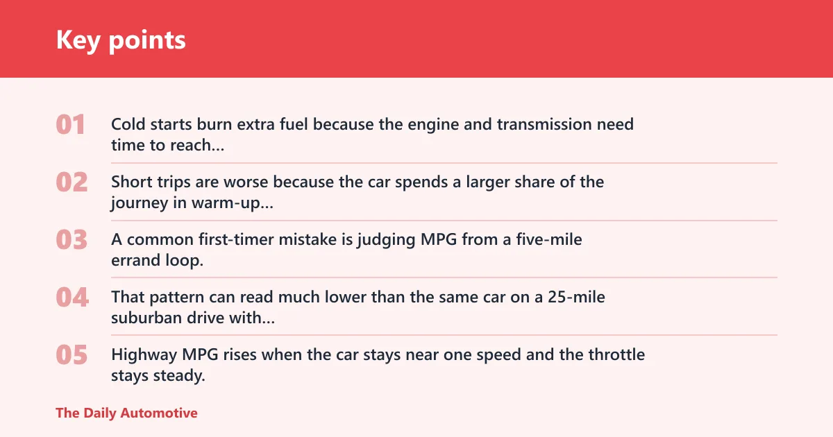 Key points: What changes BMW 328i fuel economy?