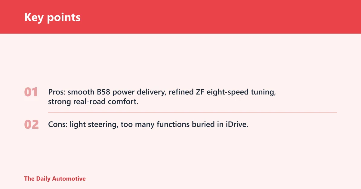 Key points: Verdict on the 540i M Sport