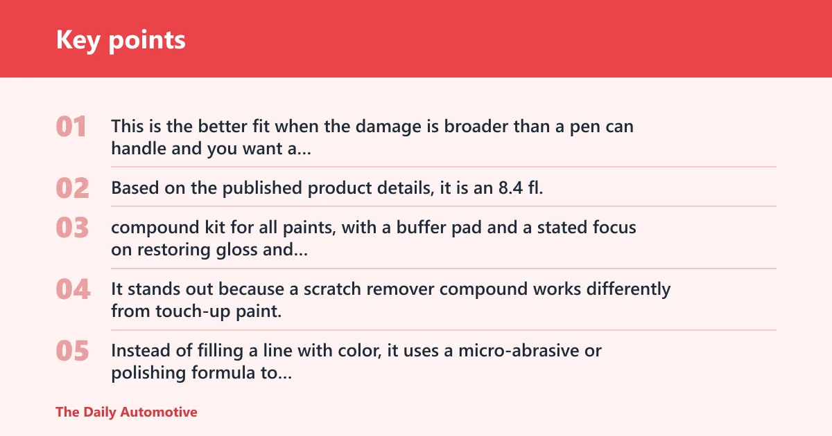 Key points: Carfidant scratch repair and swirl remover: best for beginners