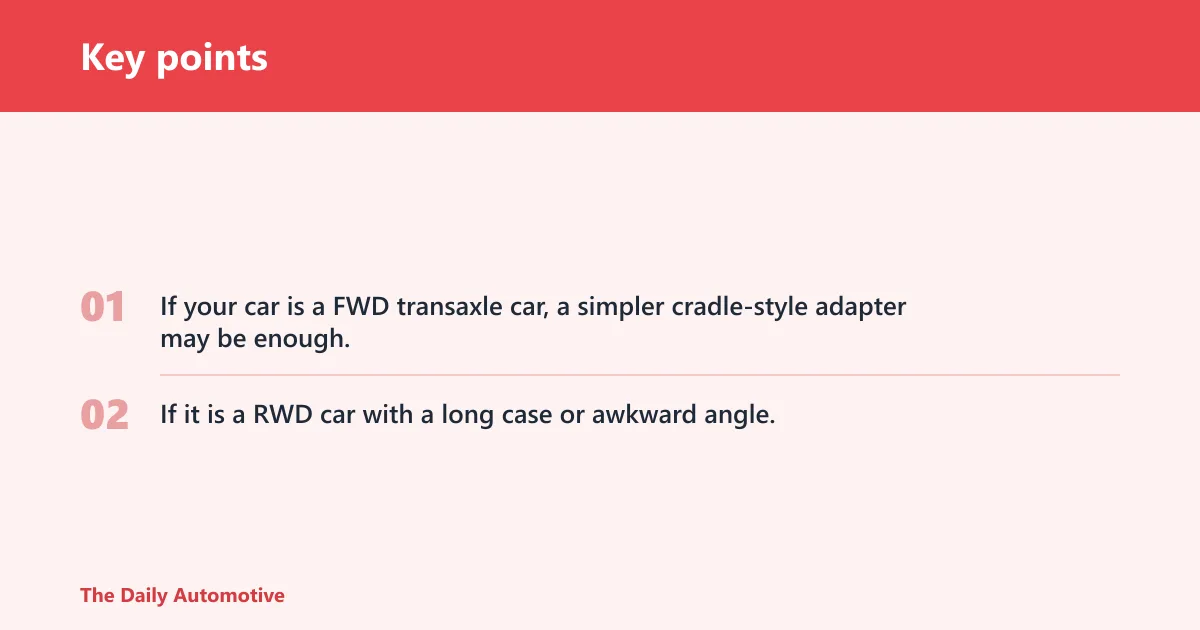 Key points: What is the best transmission jack adapter for cars?
