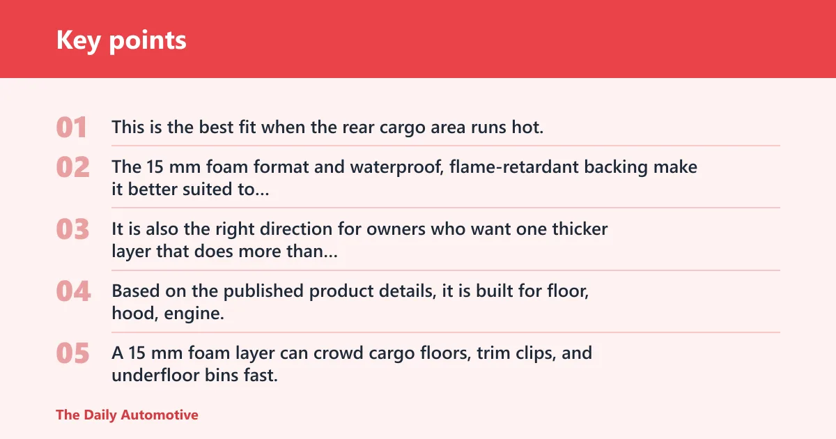 Key points: FOURUB foam mat: best for heat blocking