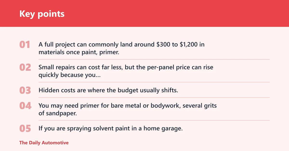 Key points: How much acrylic enamel costs