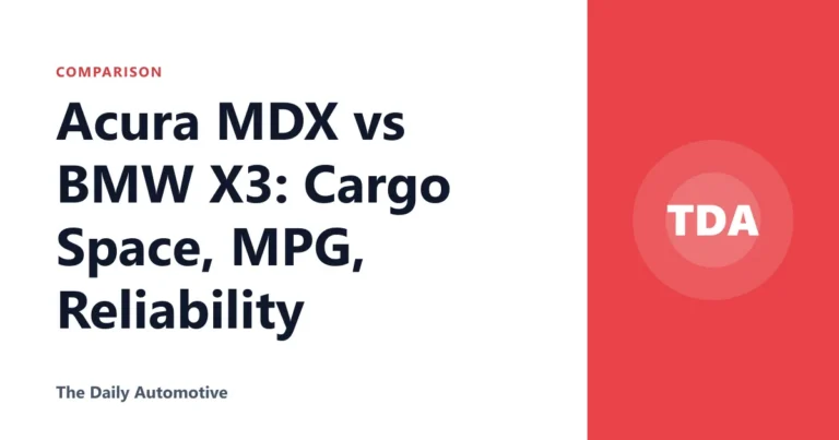Acura MDX vs BMW X3: Cargo Space, MPG, Reliability