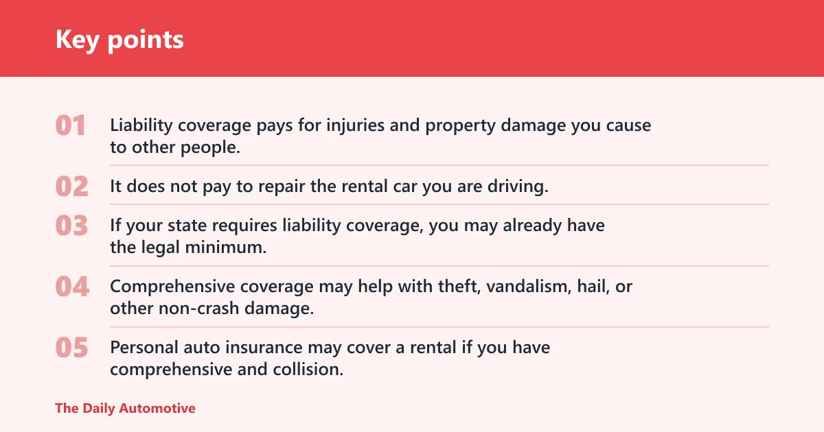 Key points: What your auto policy may cover