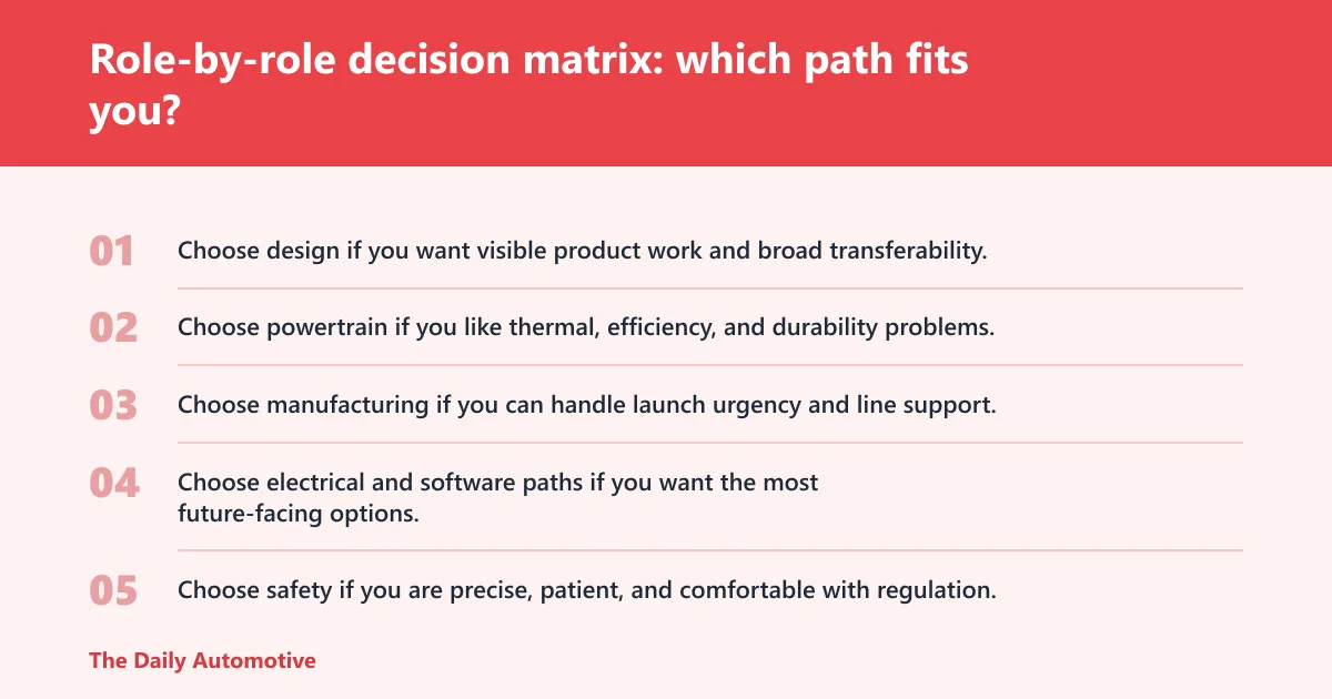 Steps: Role-by-role decision matrix: which path fits you?