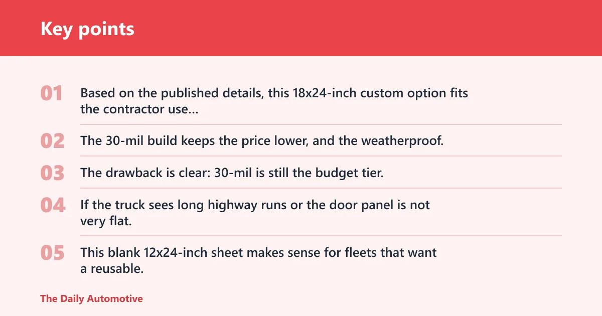 Key points: Our picks by need