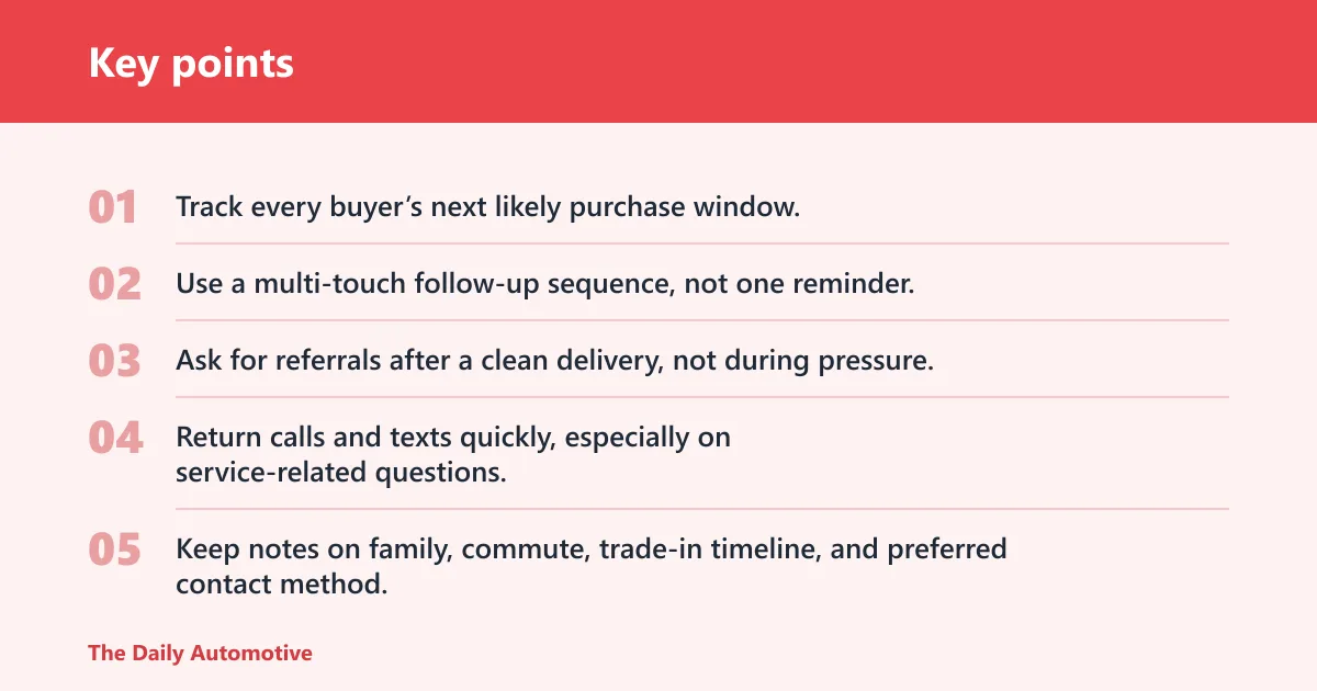Key points: What can car salespeople learn from Ali Reda?