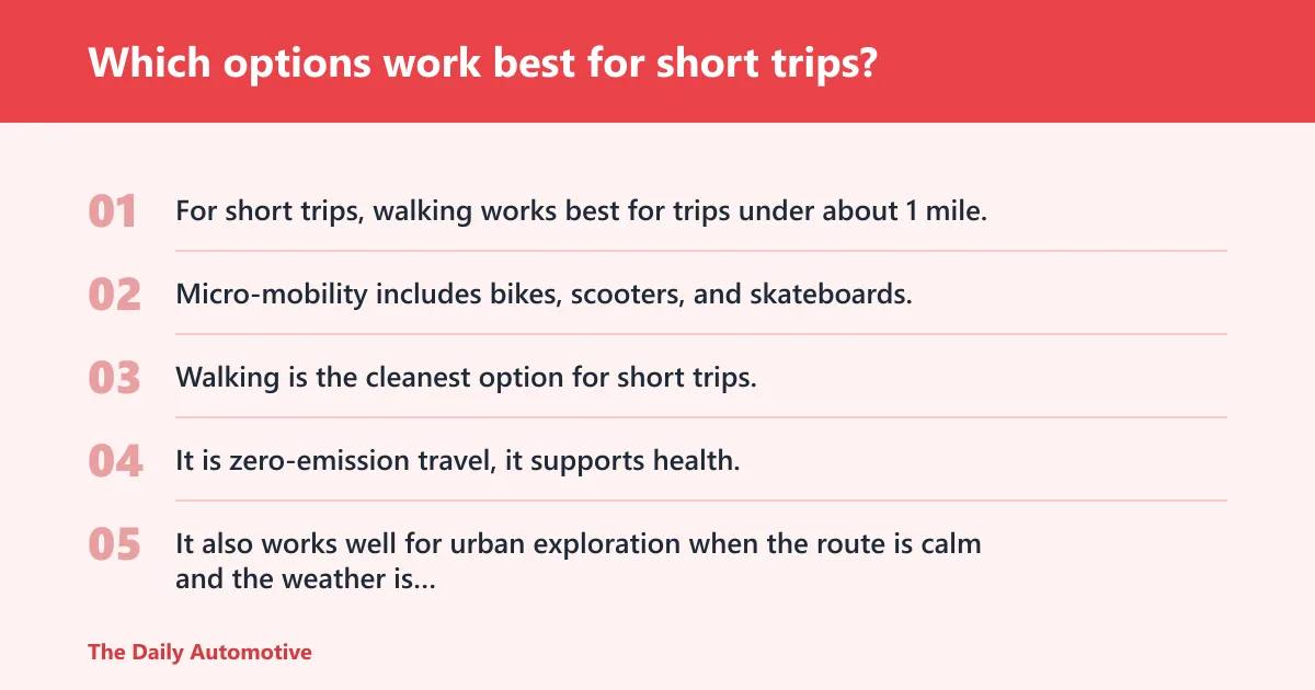 Steps: Which options work best for short trips?