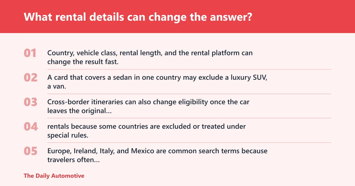 Steps: What rental details can change the answer?