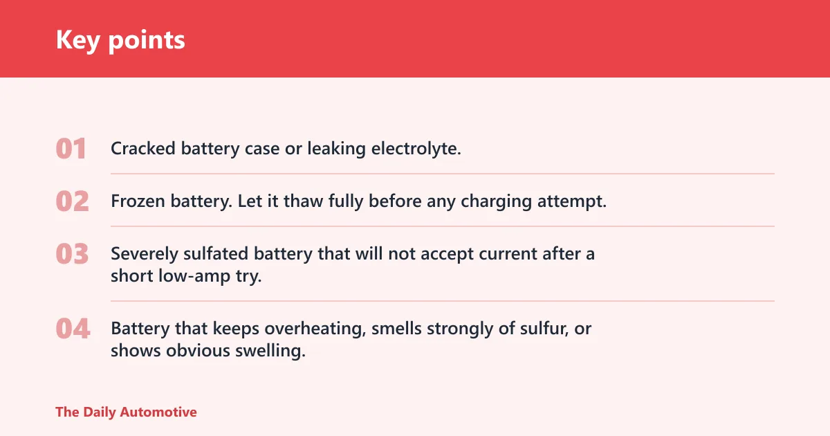 Key points: Winter charge decision table