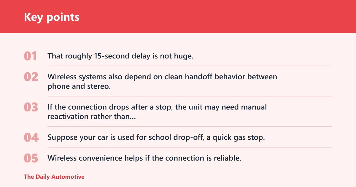 Key points: Wireless Android Auto: convenience vs stability