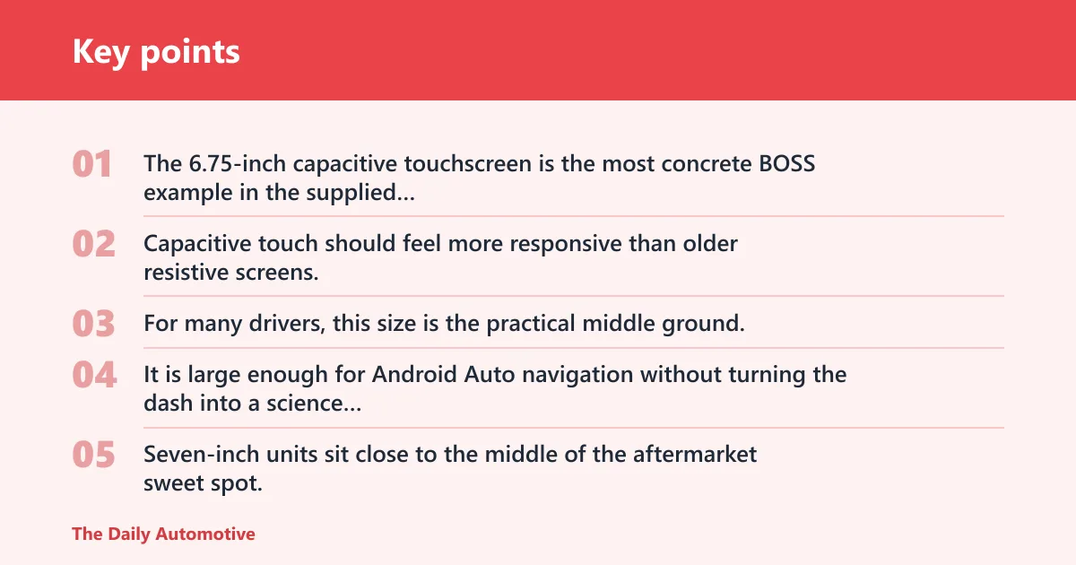 Key points: Screen size and interface differences