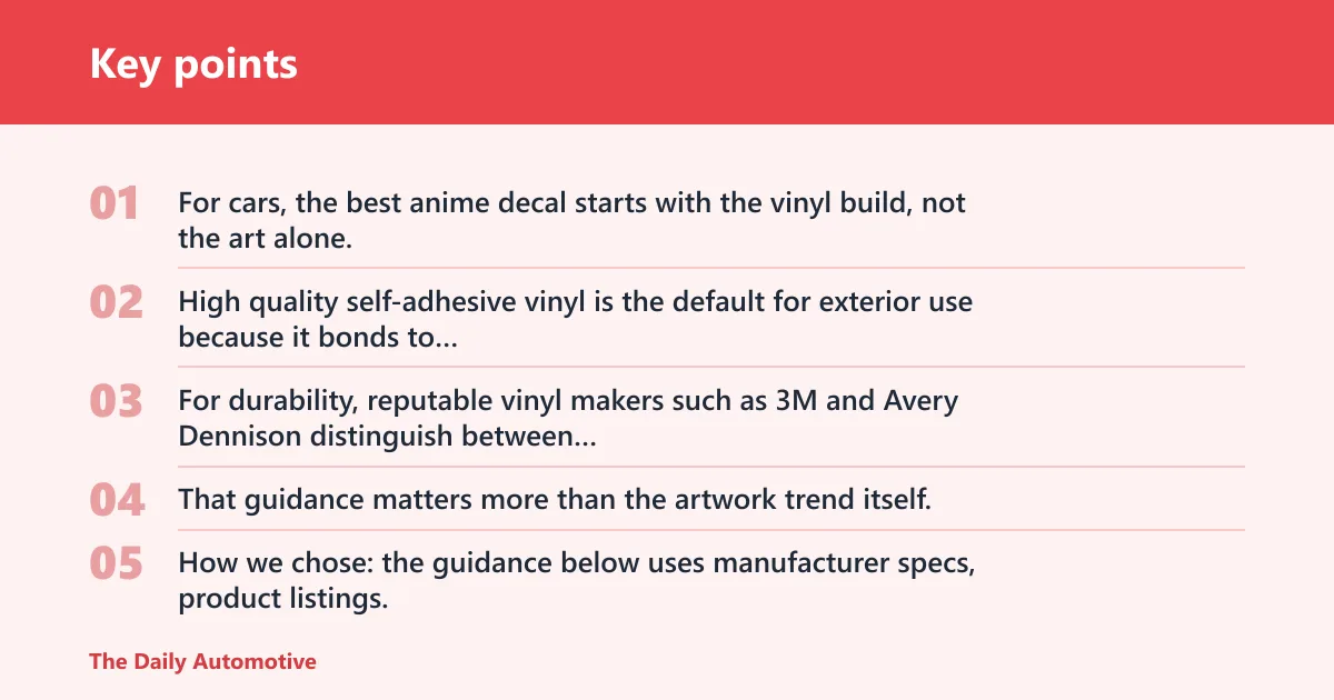 Key points: Anime decal types to know