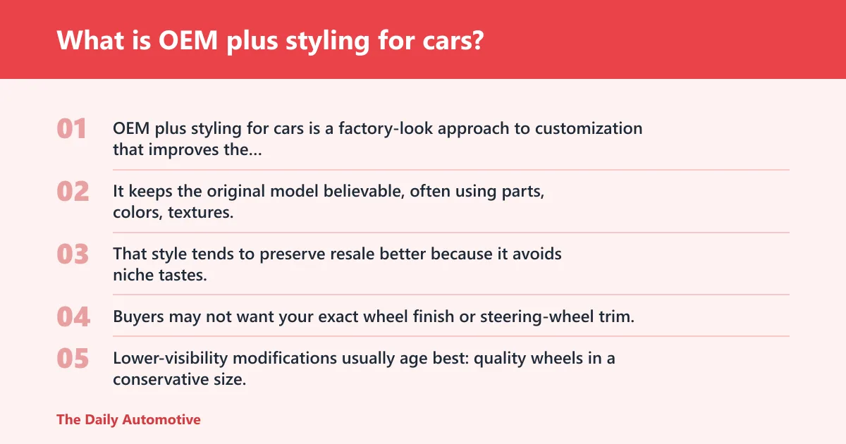 Steps: What is OEM plus styling for cars?