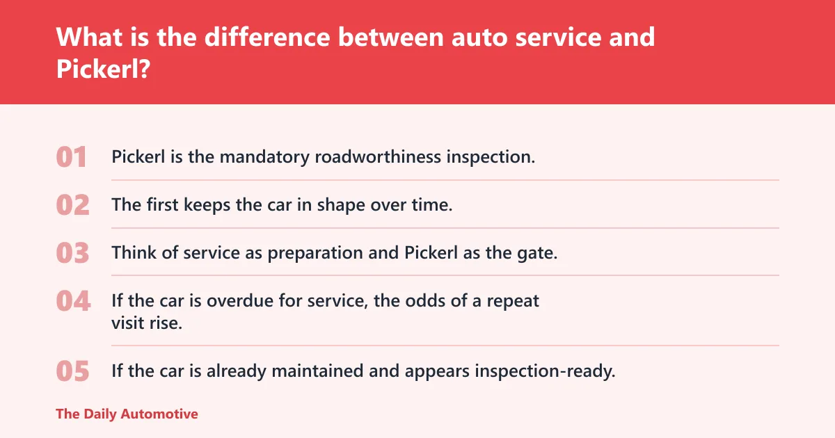Steps: What is the difference between auto service and Pickerl?