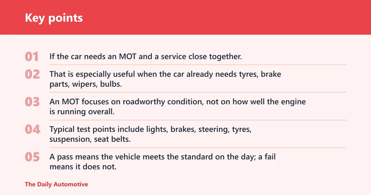 Key points: Does it handle MOT testing?