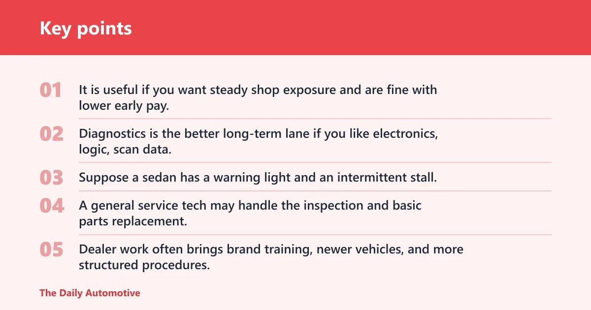 Key points: Which technician path fits you best?
