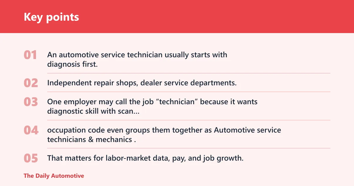 Key points: Automotive service technician vs. mechanic: what is the real difference?