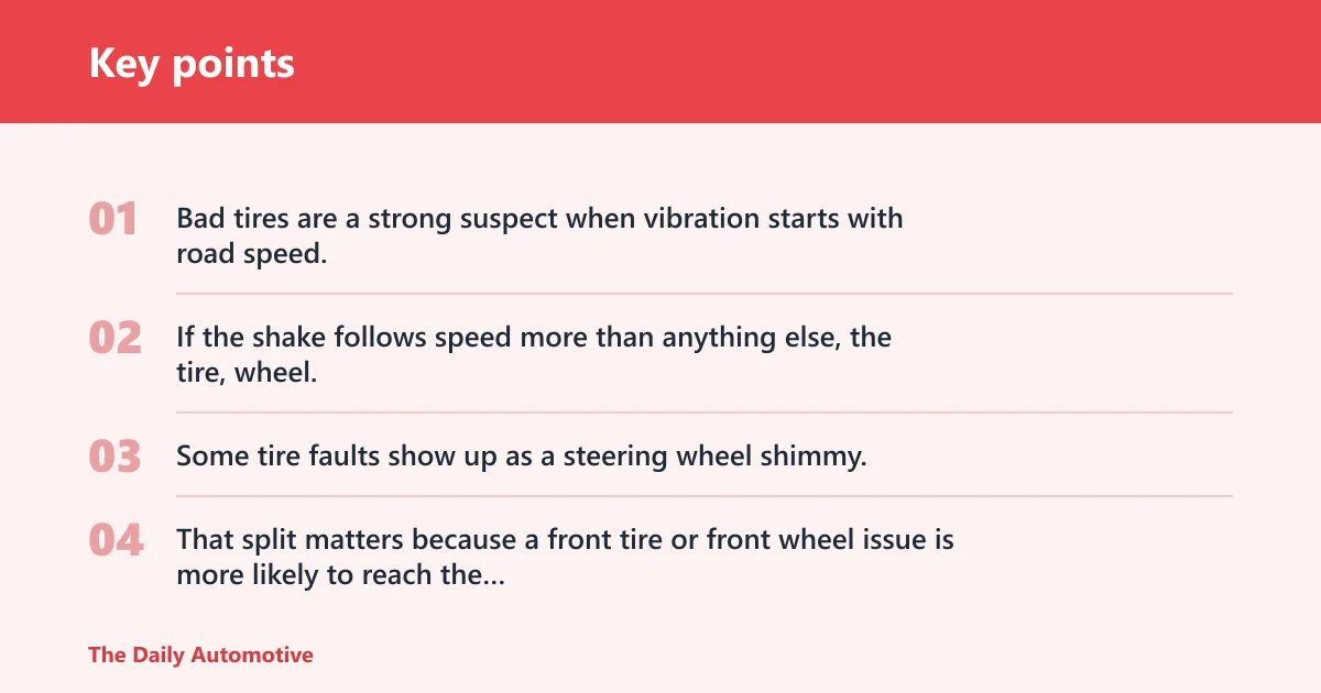 Key points: When the shake points to tires