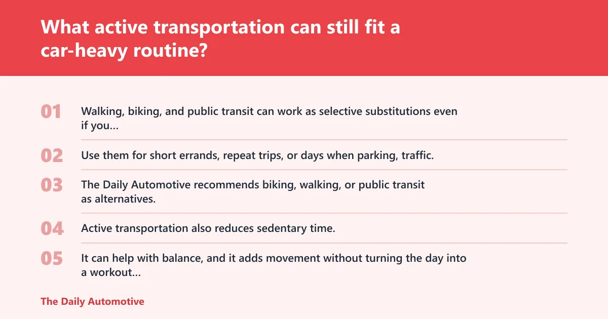 Steps: What active transportation can still fit a car-heavy routine?