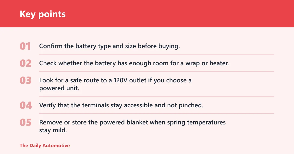 Key points: Fit, safety, and compatibility checks