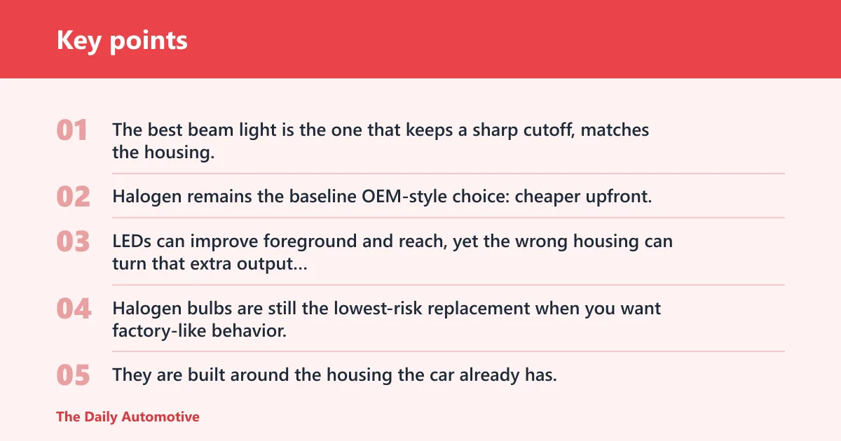 Key points: What beam light works best?